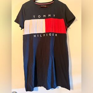Tommy Hilfiger Navy Blue Crewneck Teeshirt Dress